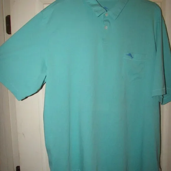 Tommy Bahama XXXL Casual Shirt Golf Polo EUC Teal Green - Picture 7 of 8